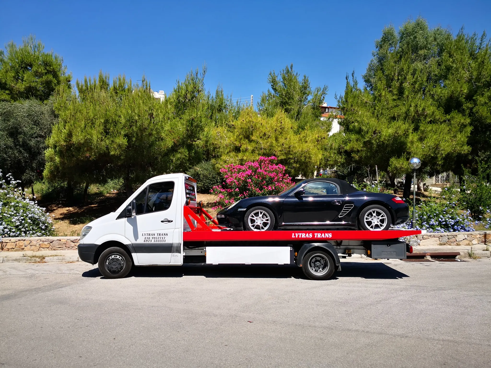 Οδική βοήθεια Lytras Trans κατά τη μεταφορά οχήματος